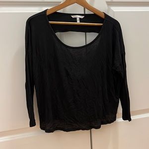 Victorias Secret Black Soft Open Back Sleep Shirt